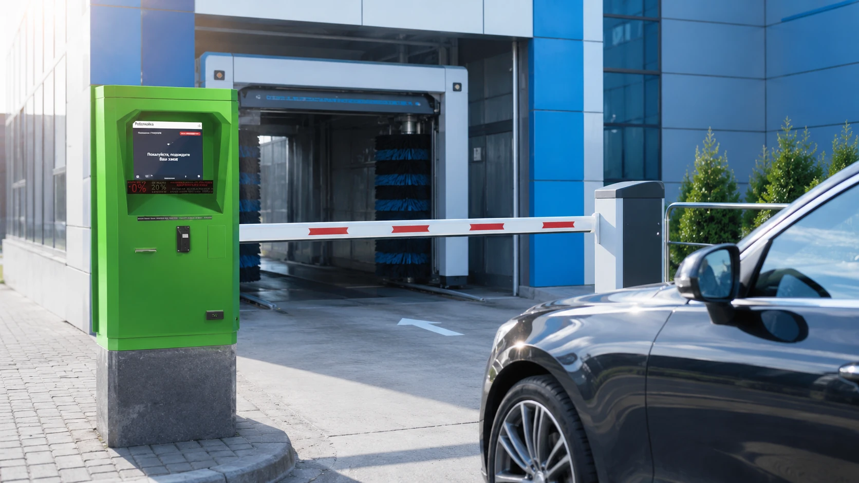 Терминал самообслуживания для автомойки, робот мойки